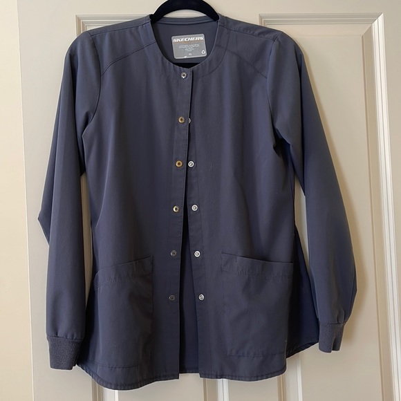 Skechers Other 2 Used Skechers Barco Scrub Jacket In Charcoal Gray